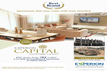 Book air-conditioned apartments @ 82 Lakhs at Experion Capital in Lucknow